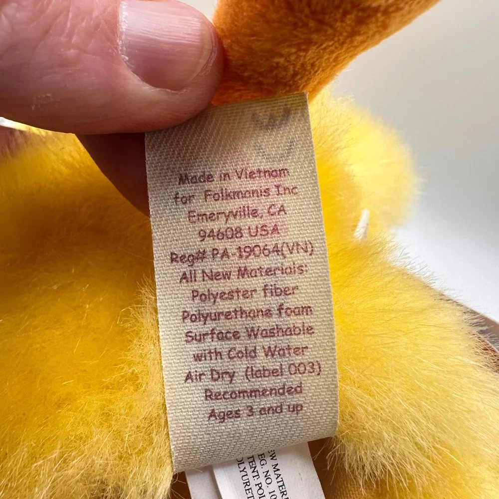 NEW! Folkmanis Duckling Puppet Yellow Plush Bird Hand Puppet 21FM031 VN